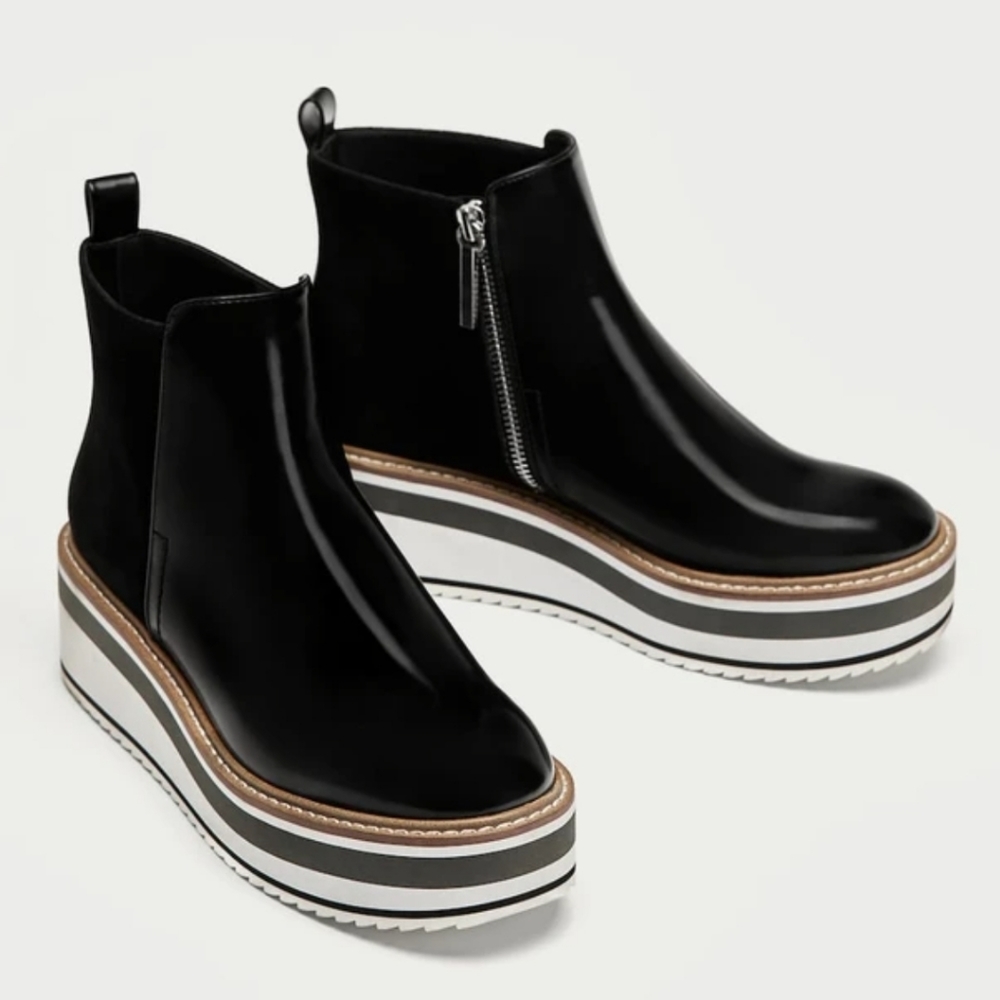 Zara Platform Ankle  Booties